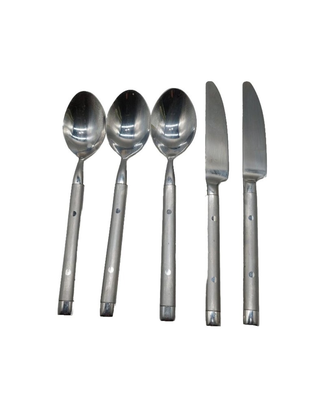 Hampton Silversmith Shangrila 3 Dinner Spoons & 2 Knives Flatware Replacement